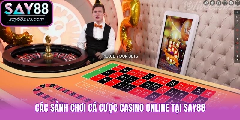 Các sảnh chơi cá cược casino online tại Say88